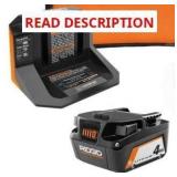 Ridgid 18V 4Ah Battery With Charger