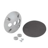 4" Round Metallic Weatherproof Cover, Gray