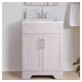 Southfield 25-in. White Vanity with Solid Top