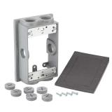 1-Gang Weatherproof Extension Ring, Gray