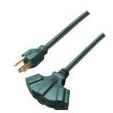 12 ft 16/3 Tri-Tap Extension Cord, Green
