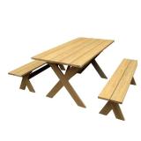 X- Frame 60" Hemlock Picnic Table Set (6)