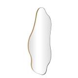 40x15 in. Wavy Oval Gold Wall Mirror