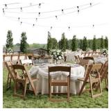Flash Furniture Chestnut Folding Chair, Resin