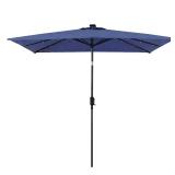 9 ft x 7 ft Rectangular Solar Umbrella Navy