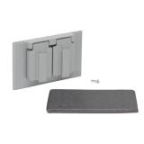 1-Gang Duplex Outlet Weatherproof Cover, Gray