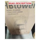 2 step ladder white