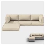 9-Piece Deep Seating Cushion Set, Cream