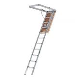 Insulated Aluminum Attic Ladder, 375 lbs