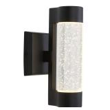 Ansel 11.3in Black Bubble Glass Wall Light
