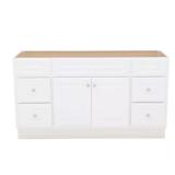 Hampton 60 in. Bath Vanity Cabinet White