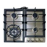 24-in Gas Cooktop, Stainless, 4 Burners