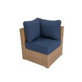 Vistana Wicker Outdoor Sectional Chair Navy