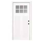 36x80 6 Lite Clear Craftsman Door