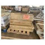 Grey Rolling Kitchen Island Cart w/Solid Granite