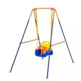 3-in-1 Toddler Swing Set with Foldable Stand