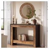 Turrella 41.3 in. Brown & Black Console Table