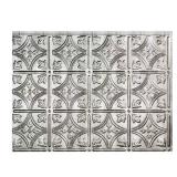 Crosshatch Silver PVC Backsplash Panel