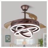 42-Inch Retractable Ceiling Fan with Light