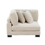 Turbo Beige Corduroy Corner Seat Chair