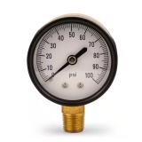 100 PSI Gauge with 1/4 in. Lower Connection