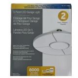 5-Panel LED Garage Light, 2 Pack