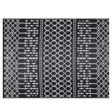 8x10 Black Moroccan Trellis Rug