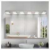 47 in. W 6-Light LED Vanity Light, Chrome