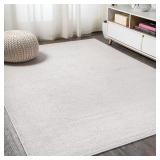 Haze Solid Low-Pile Ivory Rug 8x10