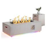 42 in. Propane Fire Pit Table with LED Light