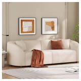 Nymora 87.25" 3-Seater Sofa, White