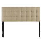 Lily Beige Full Upholstered Fabric Headboard