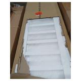 White Wood Frame Twin Size Platform Bed with Buil