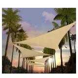 Sand Beige Triangle Shade Sail 18x18x18 ft