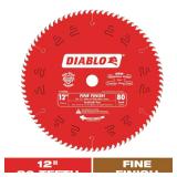 DIABLO 12in 80-Tooth Wood Finish Saw Blade