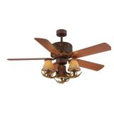 Lodge 52 in. Nutmeg LED Ceiling Fan