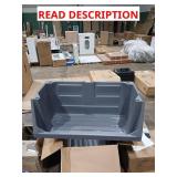 3 Large Gray Stacking Storage Bins