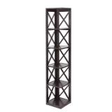 Oxford 12" W Espresso 5-Tier Corner Bookcase