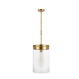 Garrett Large 1-Light Burnished Brass Pendant