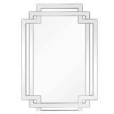 Crosspath Beveled Framed Wall Mirror