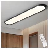 47.2 in. 50W Black LED Flush Mount