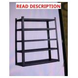 5-Tier Metal Adjustable Storage Shelf (Black)