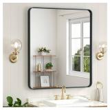 30 x 36 in. Black Aluminum Vanity Mirror