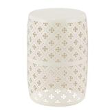 Hampton Bay Chalk Metal Outdoor Stool