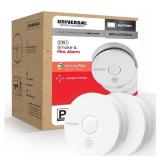3-Pack 9V Battery Smoke Detector