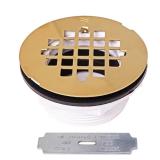 2" No-Caulk Drain with 4-1/4" Round Cover
