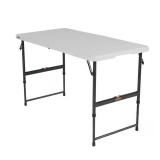 Lifetime 4 ft Adjustable Table; Almond