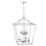 Alfa 19 in. 8-Light Brushed Nickel Pendant