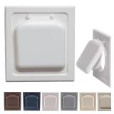 4 in. Wide-Mount Dual Door Wall Vent in White