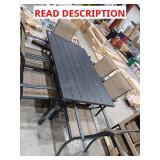 7pc Metal Table w/ Wood Top and Chairs